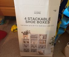 Stackable shoe storage
