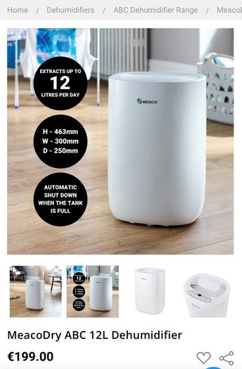 MeacoDry ABC 12L Dehumidifier