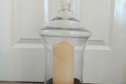 Glass Apothecary with Pillar Candle &amp; Sand