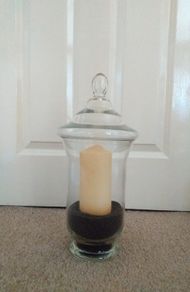 Glass Apothecary with Pillar Candle & Sand