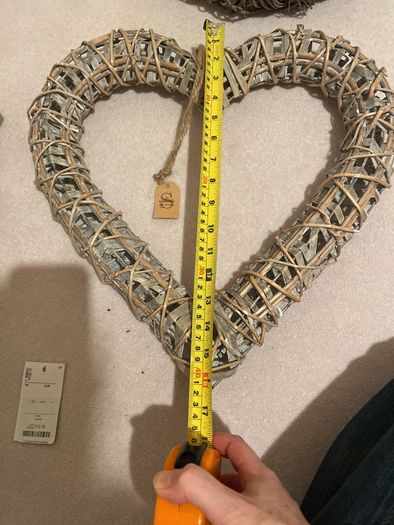 Large heart decoration in wood