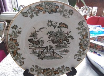 Green & Gold Antique Display Plate