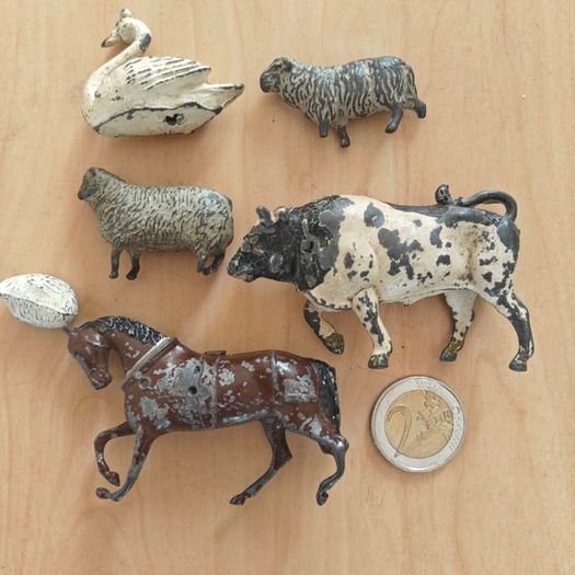 1950s Britains and Crescent made cast metal  farm animals
