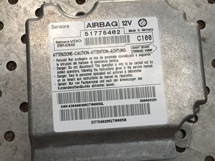 Airbag ECU (Fiat Bravo 2007/14)