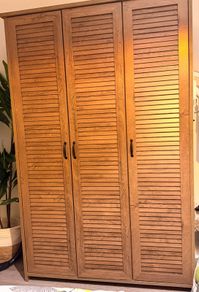 Large Wooden Double Wardrobe