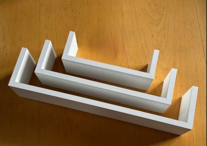 3 Set U-Shape Floating Wall Shelf