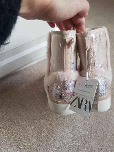 Zara girls sparkle boots - NEW