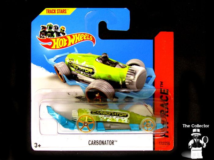 Hot Wheels Carbonator Green on Blue Hot Wheels 2014 Mattel Diecast HW Race 172/250 Brand New Factory Sealed