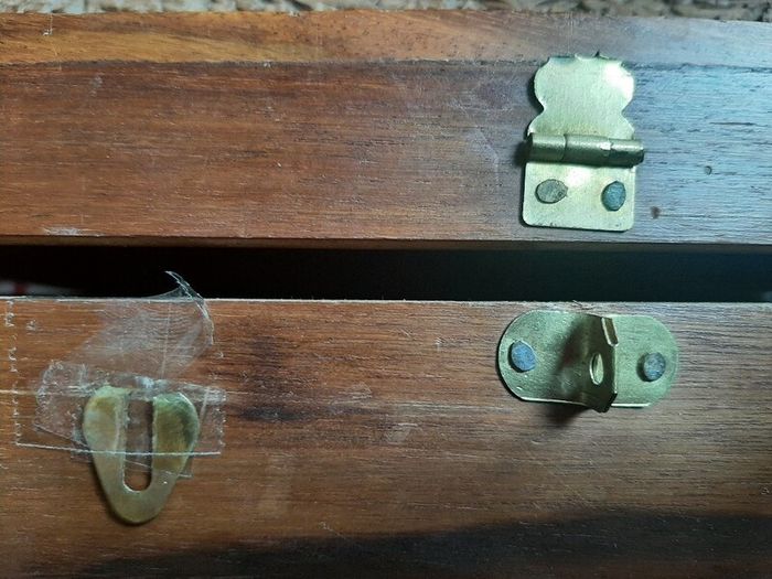 hand carved vintage wooden jewellery box/storage box