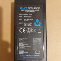 OUTSOURCE High Power 802.3AF POE Injector Gigabit Compatible, 56v output