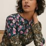 Oasis Asymmetric Floral Print Satin Skater  X2 Image 3
