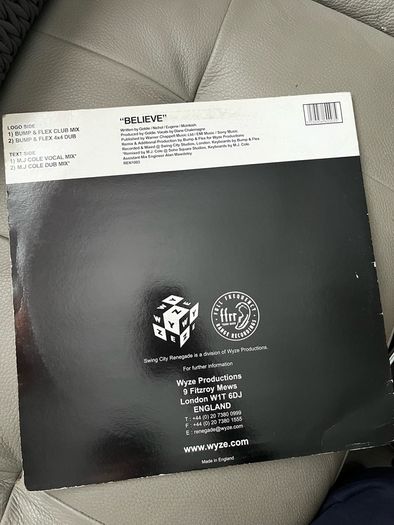 Goldie Believe MJ Cole remixes 12" vinyl