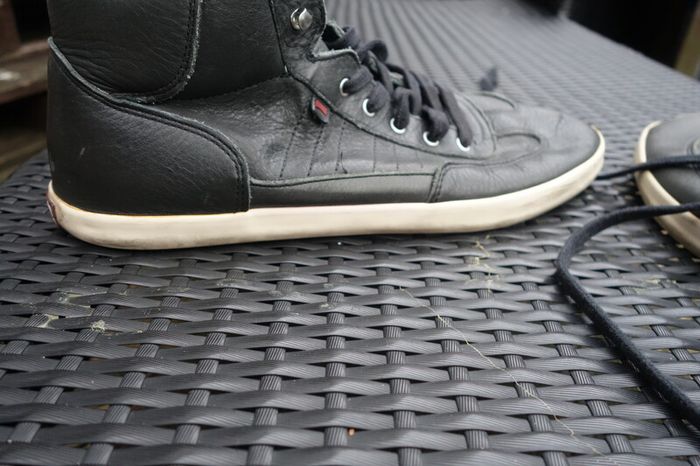 Camper mens blue/black leather ankle shoes