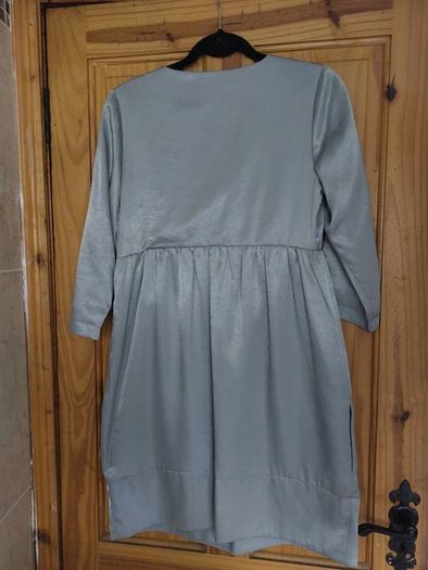 Gestuz silver satin mini dress (free postage)