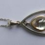 Vintage Sterling Silver 925 "Teardrop " Pendant and Necklace length 21" - 6,58g Image 4
