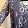 Beautiful Grey Floral Design Top Size S! Image 3