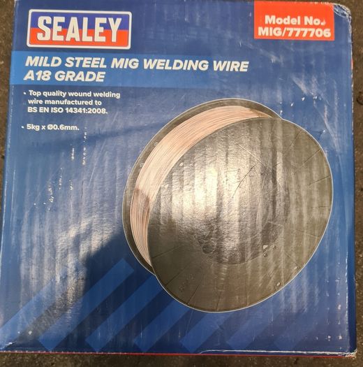 Sealey Mild Steel Mig Wire 5kg 0.6mm A18 Grade Mig/777706