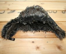 H&M Unisex black Ear Flap, Bomber Hat, with fur. 3-6 years