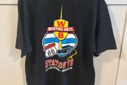 Black Cotton T-Shirt Whiting Bros Station 72 Route 66 size M