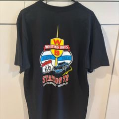 Black Cotton T-Shirt Whiting Bros Station 72 Route 66 size M