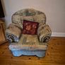 Traditional Upholstered Armchair Image 3