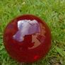 Red glass paperweight, Ornament, Home decor, Glass ornament Image 3