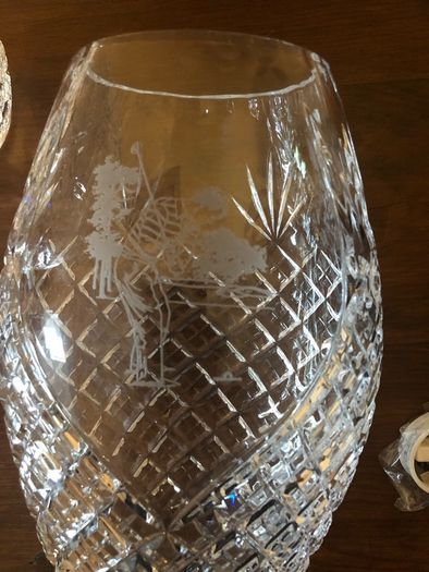 golf prizes 2 large 10 inch Dublin Crystal Vases