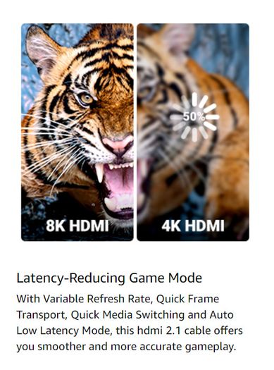 Ugreen 3M HDMI 2.1 UHD/3D 8K (7680x4320@60Hz) 48Gbps Ultra High Speed Cotton Braided (Nickel-Plated) Cable (Brand New/Warranty)