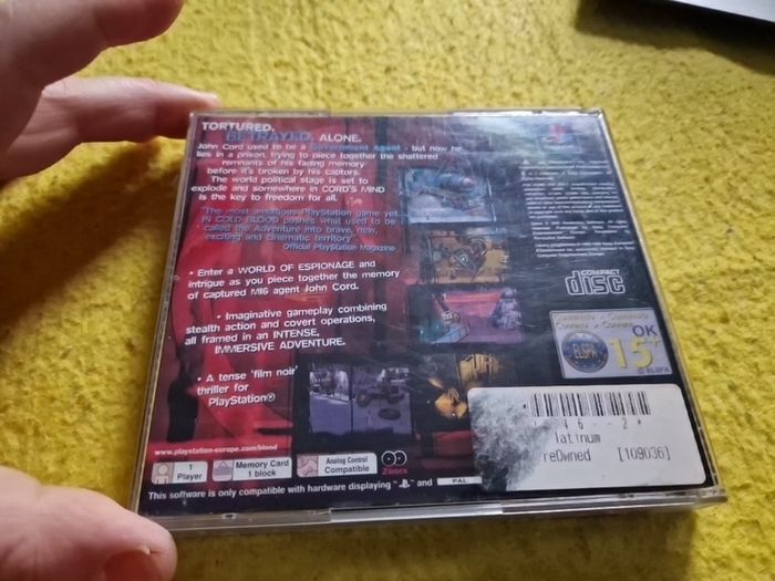 In Cold Blood PlayStation1 Ps1 PlayStation2 Ps2 Games Original