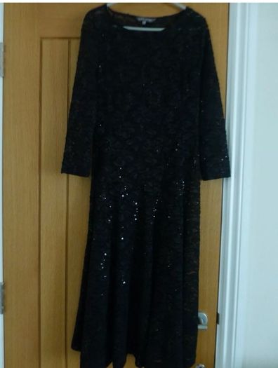 Laura Ashley black lace dress