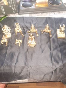 Beautiful Old Solid Brass Statues PRICE 25 Euro EACH, Ganesha, Laddu Gopal or Bal Krishna, Mahavira, Lion of Saint Mark, a symbol of Venice, Italy, Krishna Gopala Idol Statue et