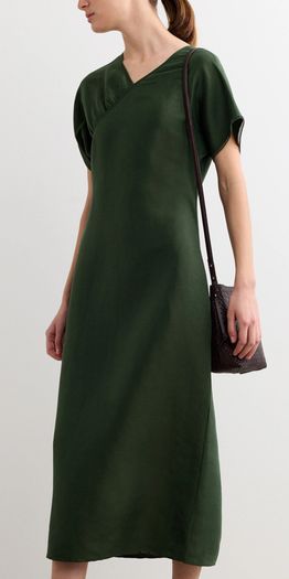 JAEGER Silk and Linen MIDI Dress Size 10