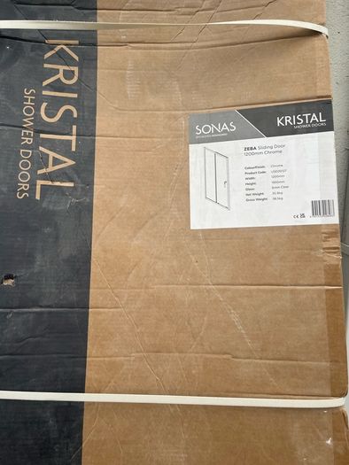 sonas zena shower door 1200mm chrome.