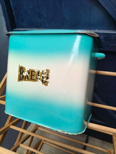 Old enamel Bread Bin