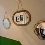 Distressed oval mirror Image 4