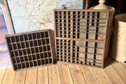 Antique Printers Trays (One Stamped)