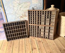 Antique Printers Trays (One Stamped)