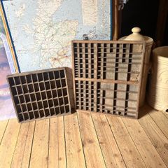Antique Printers Trays (One Stamped)