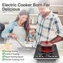 Portable Ceramic Hob 2000W, Pulg in Electric Ceramic Hob, Single Electric Hob with 4-Hour Timer, 10 Power Levels, Safety Lock & Sensor Touch, Residual heat Remind, 220V-240V Image 5
