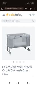 ChiccoNext2Me Forever Crib & Cot - Ash Grey