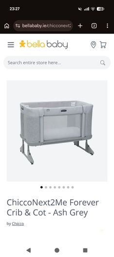 ChiccoNext2Me Forever Crib & Cot - Ash Grey
