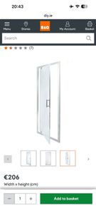 Shower Pivot Door 80cm Cooke and Lewis