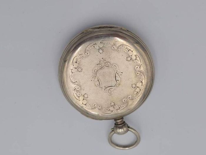 1800s Silver Swiss Made Key Pocket Watch for Restoration