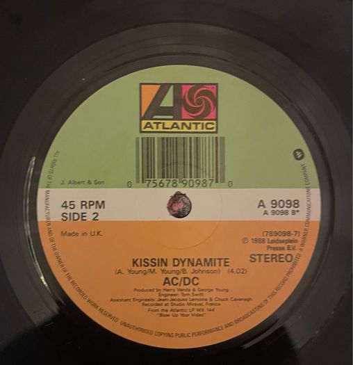 AC/DC That's the way I want to rock n roll limited edition picture sleeve 7 inch vinyl record