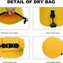 Dry Bag, Waterproof Bag with Long Adjustable Strap, Perfect for Beach Trips/Swimming/Rafting/Surfing/Cycling/Hiking/Camping (Yellow, 10L) Image 2