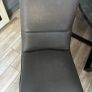round table 80cm 4 leather dining chairs Image 3