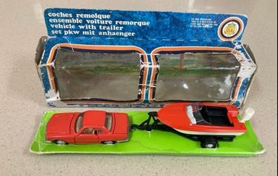 Mercedes 350 SL with trailer 1/43 JOAL Rare