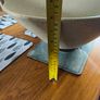 Large Angular Beige speckled ceramic bowl with a wide conical flare and a dark brawn contrasting base By Paul Costelloe. Image 4