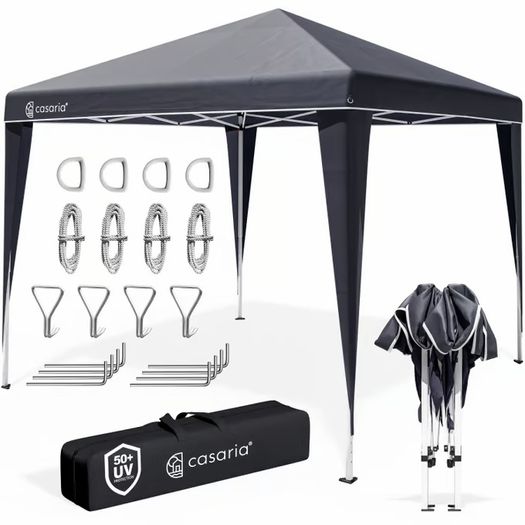 Folding Gazebo 3x3m, Tent, Pop-Up, Quick Setup, UV Protection 50+, Waterproof, Sturdy, Anthracite Grey