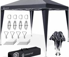 Folding Gazebo 3x3m, Tent, Pop-Up, Quick Setup, UV Protection 50+, Waterproof, Sturdy, Anthracite Grey